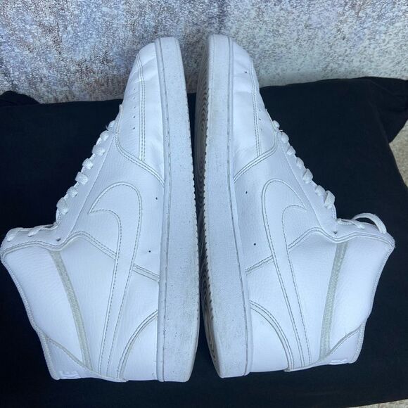 Nike Triple White Court Vision Shoes Mid Men’s Size 12 - Picture 4 of 9